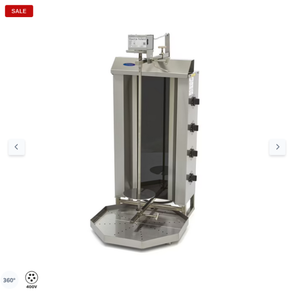  Ψησταριά κεμπάπ ηλεκτρική - 4 καυστήρες - 50kg κρέας